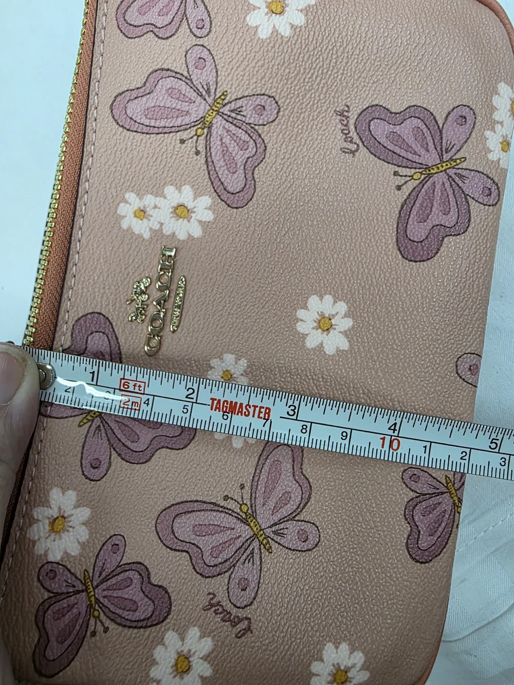 Coach Nolita 19 Pink Butterfly Daisy Mini Purse with Gold Hardware - Picture 9 of 10